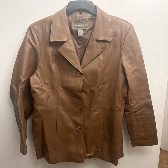 Jessica Holbrook Jackets & Blazers - Jessica Holbrook genuine tan leather jacket